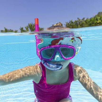 Rožinis Bestway nardymo rinkinys su gyvūnų formos plaukimo ratu 24059