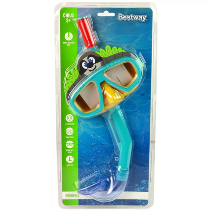 Žalias Bestway 24059 nardymo komplektas su gyvūno formos vamzdeliu