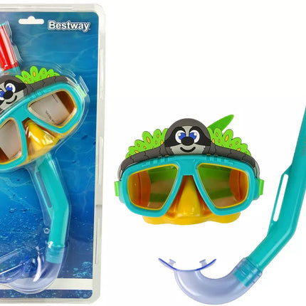 Žalias Bestway 24059 nardymo komplektas su gyvūno formos vamzdeliu