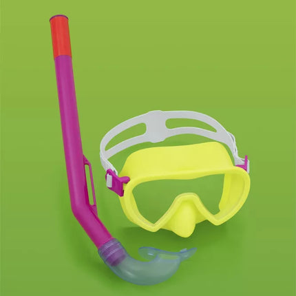 Nardymo rinkinys geltona kaukė, plaukmenys, vamzdelis Bestway 25039