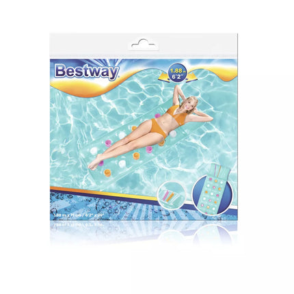 Pripučiamas čiužinys maudynėms mėlynas 188 x 71 cm Bestway 43014