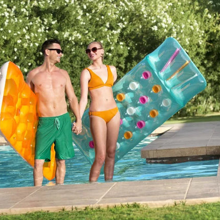 Pripučiamas čiužinys plaukiojimui geltonas 188 x 71 cm Bestway 43014