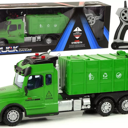 Nuotoliniu būdu valdomas šiukšliavežis Pilot 2.4G Šviesos Garsai Žalias