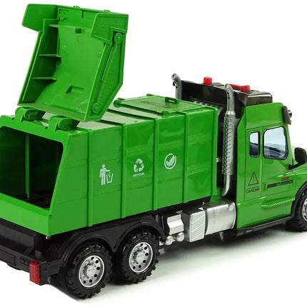 Nuotoliniu būdu valdomas šiukšliavežis Pilot 2.4G Šviesos Garsai Žalias
