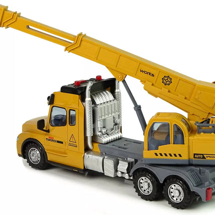 Nuotoliniu būdu valdomas sunkvežimio kranas Pilot 2.4G Šviesos Garsai Geltonas