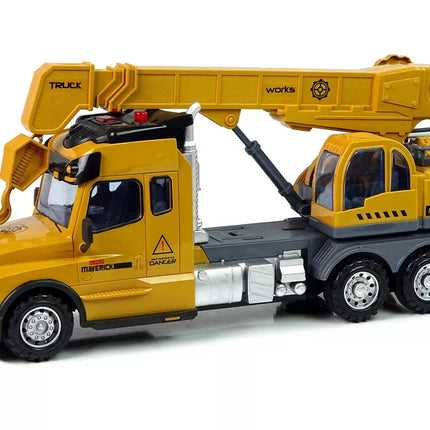 Nuotoliniu būdu valdomas sunkvežimio kranas Pilot 2.4G Šviesos Garsai Geltonas