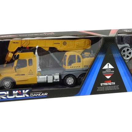 Nuotoliniu būdu valdomas sunkvežimio kranas Pilot 2.4G Šviesos Garsai Geltonas