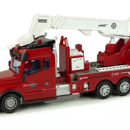 Nuotoliniu būdu valdoma gaisrinė mašina, 2.4G, šviesos, garsai, raudona