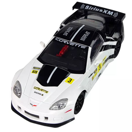 Sportinis lenktyninis automobilis R/C 1:18 Corvette C6.R baltas 2.4 G šviesos