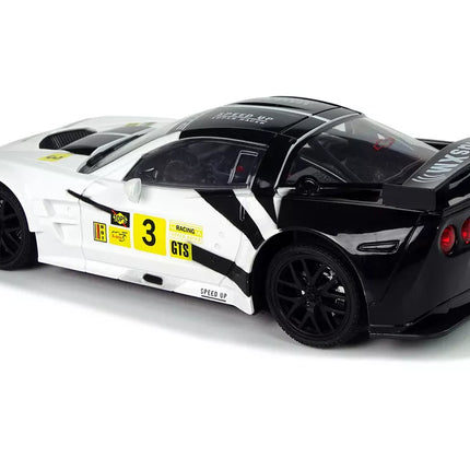 Sportinis lenktyninis automobilis R/C 1:18 Corvette C6.R baltas 2.4 G šviesos