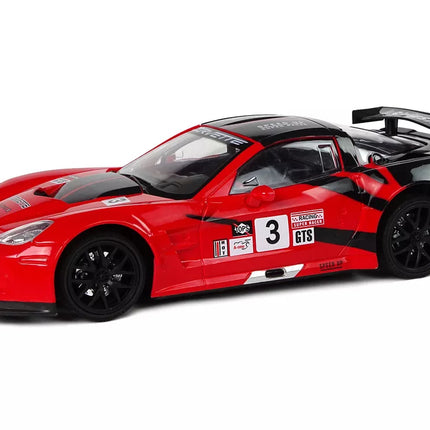 Sportinis lenktyninis automobilis R/C 1:18 Corvette C6.R raudonas 2,4 G šviesos
