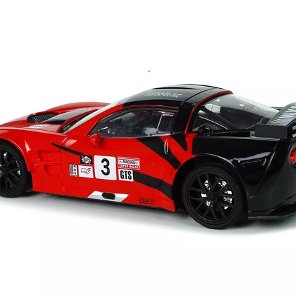 Sportinis lenktyninis automobilis R/C 1:18 Corvette C6.R raudonas 2,4 G šviesos