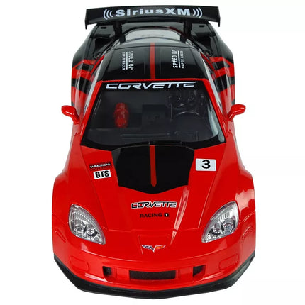 Sportinis lenktyninis automobilis R/C 1:18 Corvette C6.R raudonas 2,4 G šviesos