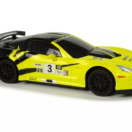 Sportinis automobilis R/C 1:24 Corvette C6.R geltonas 2.4 G šviesos