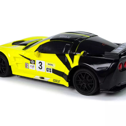Sportinis automobilis R/C 1:24 Corvette C6.R geltonas 2.4 G šviesos