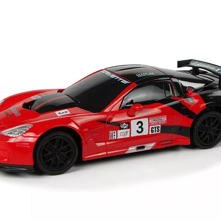 Sportinis automobilis R/C 1:24 Corvette C6.R raudonas 2.4 G šviesos