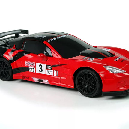 Sportinis automobilis R/C 1:24 Corvette C6.R raudonas 2.4 G šviesos