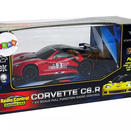 Sportinis automobilis R/C 1:24 Corvette C6.R raudonas 2.4 G šviesos