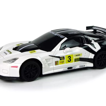 Sportinis automobilis R/C 1:24 Corvette C6.R baltas 2.4 G šviesos