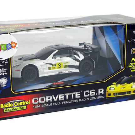 Sportinis automobilis R/C 1:24 Corvette C6.R baltas 2.4 G šviesos