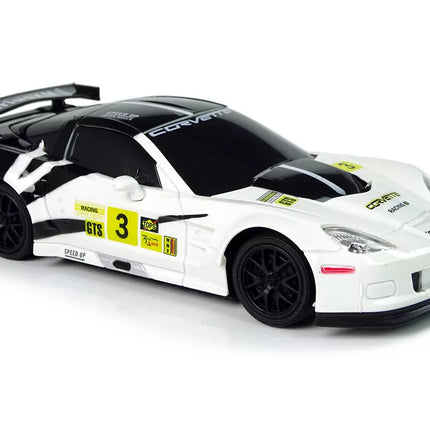 Sportinis automobilis R/C 1:24 Corvette C6.R baltas 2.4 G šviesos