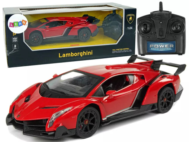 Sportinis automobilis R/C 1:24 Lamborghini Veneno Red 2.4 G Šviesos