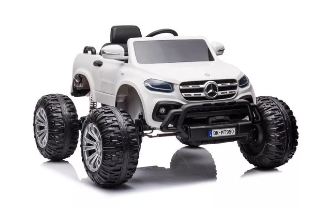 Automobilis su baterijomis Mercedes DK-MT950 4x4, baltas