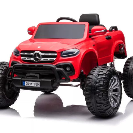 Automobilis su baterijomis Mercedes DK-MT950 4x4, raudonas