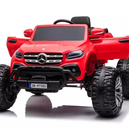 Automobilis su baterijomis Mercedes DK-MT950 4x4, raudonas