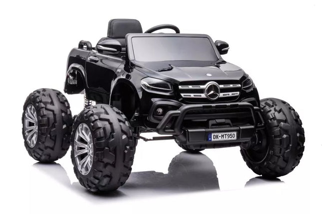 Akumuliatorinis automobilis Mercedes DK-MT950 4x4, juodas, lakuotas