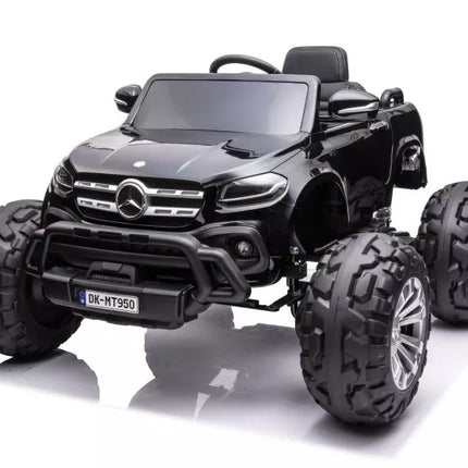 Akumuliatorinis automobilis Mercedes DK-MT950 4x4, juodas, lakuotas