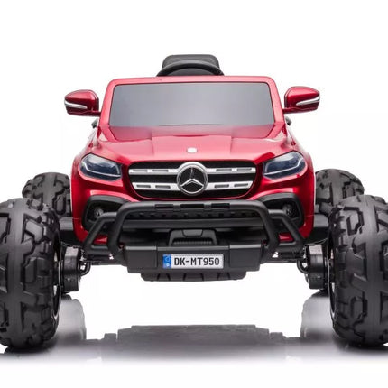 Akumuliatorinis Automobilis Mercedes DK-MT950 4x4 Raudonas Lakuotas