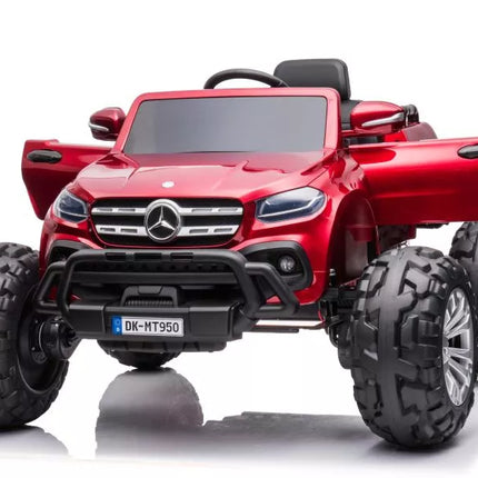 Akumuliatorinis Automobilis Mercedes DK-MT950 4x4 Raudonas Lakuotas