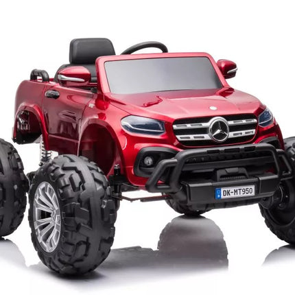 Akumuliatorinis Automobilis Mercedes DK-MT950 4x4 Raudonas Lakuotas