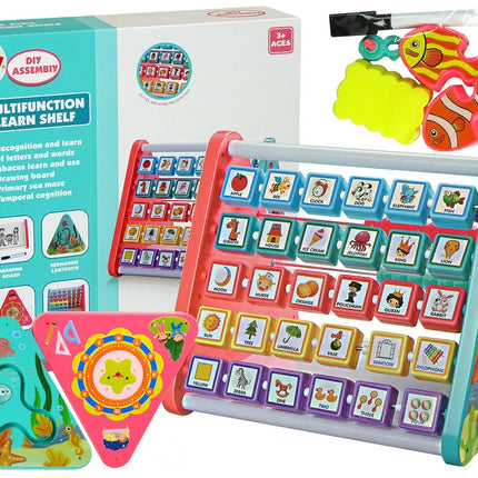 Mokomasis lentynos trikampis Skaitikliai Raidės Objektai Gyvūnai