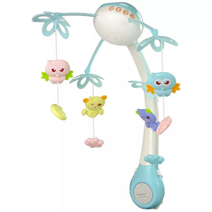 Lovytė-karuselė Projektorius Pilotas Melodijos Gyvūnų garsai Mėlyna