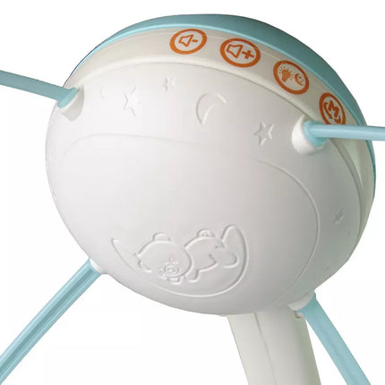 Lovytė-karuselė Projektorius Pilotas Melodijos Gyvūnų garsai Mėlyna