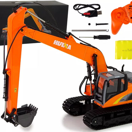 Profesionalus vikšrinis ekskavatorius nuotoliniu būdu valdomas 2.4GHz LED žibintai 15 funkcijų