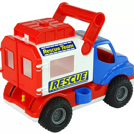 Mėlynai baltas „Polesie ConsTruck“ gelbėjimo automobilis 41937