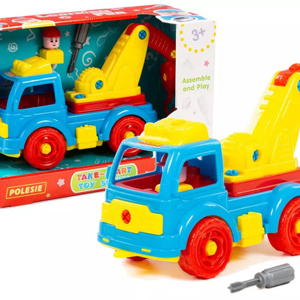 Kranų transporto "pasidaryk pats" blokeliai, 38 detalės, 84828