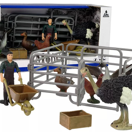 Ūkinių gyvūnų figūrėlių rinkinys Ūkininkas Paukščiai