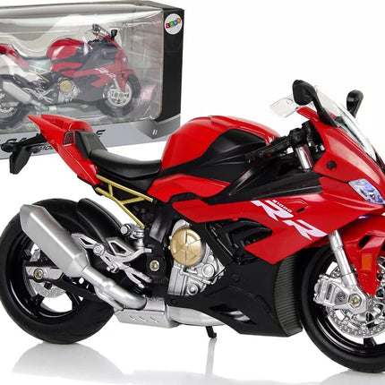 Motociklo modelis BMW S1000RR raudonas garsai šviesos