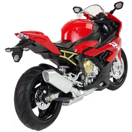 Motociklo modelis BMW S1000RR raudonas garsai šviesos