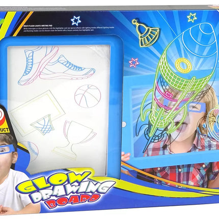 Magijos apšviesta 3D baltoji lenta akiniai mėlyni