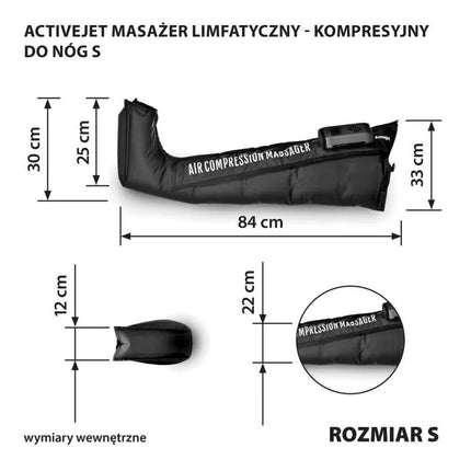 Activejet limfodrenažinis kojų masažuoklis, dydis S
