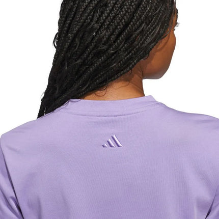 adidas Cursive moteriški marškinėliai šviesiai violetiniai KB2402