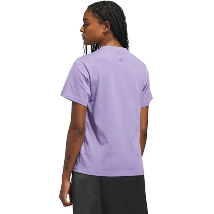adidas Cursive moteriški marškinėliai šviesiai violetiniai KB2402