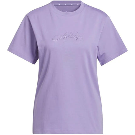 adidas Cursive moteriški marškinėliai šviesiai violetiniai KB2402