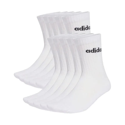 Adidas Cushioned Linear Crew kojinės, 10 porų, baltos, KF9091
