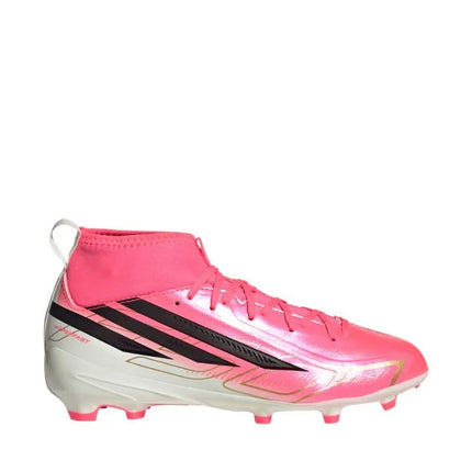 Adidas F50 Hyperfast League Mid FG vaikiški futbolo bateliai, rožiniai KK1315